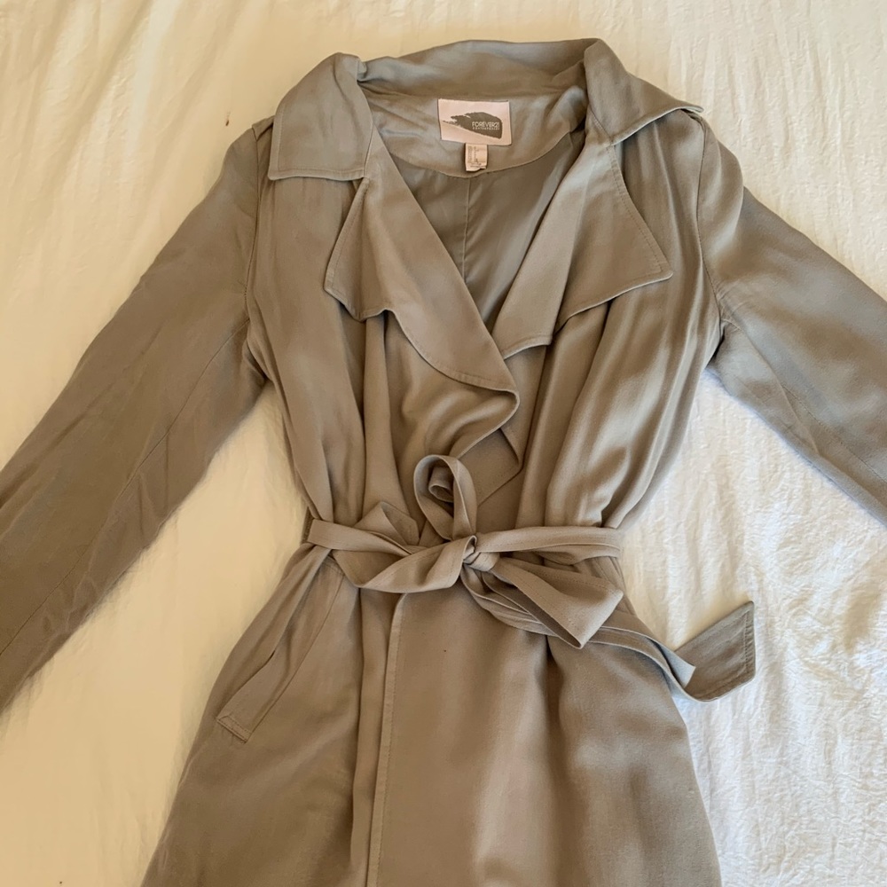 Light Gray Trench Coat